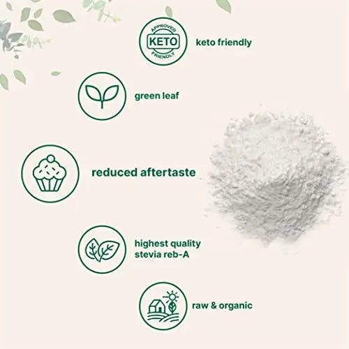 Pure Organic Stevia Powder, 4 Ounces, 706 Serving, Highest Grade Stevia Green Micro Ingredients Au supplements