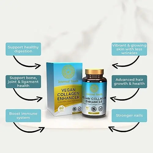 Vegan Collagen Supplement for Women & Men - 60 Advanced Collagen Booster Tablets Internal Youth Au supplements