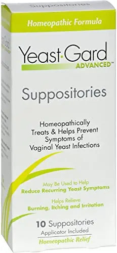 Yeast-Gard Advanced Homeopathic Suppositories 10 ea (Pack of 2) Perry Ellis Au supplements