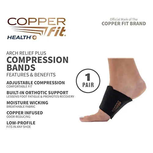 Copper Fit Health Unisex Arch Relief Plus with Built-In Orthotic (Pack of 12) Copper Fit Au supplements