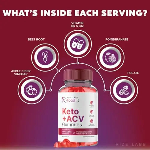 (2 Pack) Total Fit Keto ACV Gummies Advanced Weight Loss, Total Fit Keto ACV + BCB Gummies rize labs Au supplements
