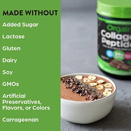 Orgain Hydrolyzed Collagen Powder, 20g Grass Fed Collagen Peptides, Chocolate Orgain Au supplements