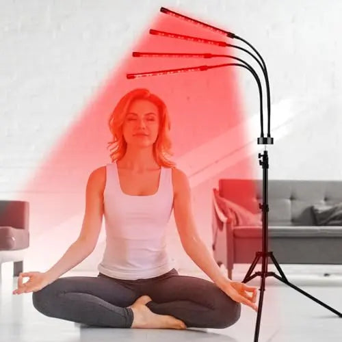 Devowellte Red Light Lamp for Face, 80 LEDs Red Light Lamp Height Free Adjustment Infrared Light Devowellte Au supplements