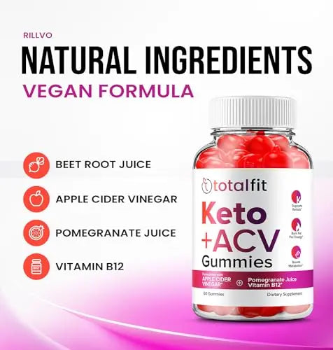 (3 Pack) Total Fit Keto ACV Gummies - Official - Keto TotalFit ACV Advanced Formula Plus Rillvo Au supplements