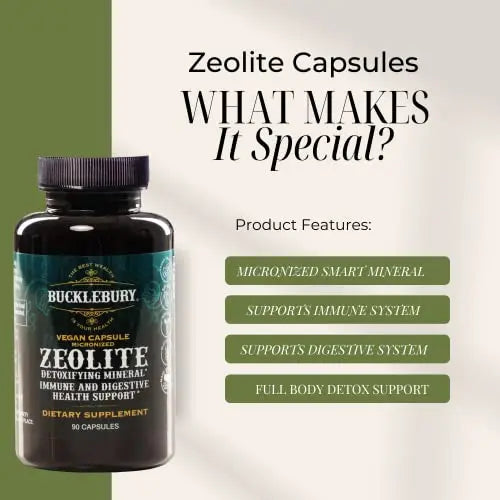 BUCKLEBURY Zeolite Micronized Smart Mineral Capsules - Supports Detox, Immune BUCKLEBURY Au supplements