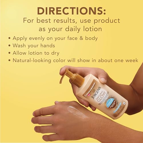 Jergens Natural Glow Hydra Gel Moisturizer, Hyaluronic Acid Tanning Lotion, Hydrating Tanning Gel, Fragrance-Free Self Tanner