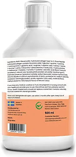 Liquid Collagen Peptides Supplement, Faster Absorption Dietary Hydrolyzed Drink Ved Au supplements