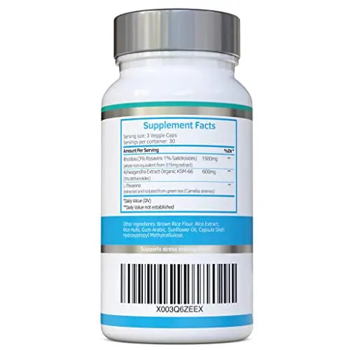 Rhodiola & Ashwagandha with L-Theanine - Award Winning Ashwagandha KSM-66 600mg swiss bioenergetics Au supplements
