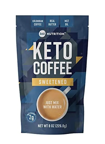 360 Nutrition Instant Keto Coffee with MCT Oil, Coconut Oil, Sweetened, Gluten Free 360 Nutrition Au supplements