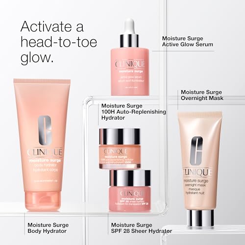 Clinique Moisture Surge 100H Auto-Replenishing Hydrator Oil Free Face Moisturizer | With Hyaluronic Acid, Aloe Bioferment and Vitamins C + E