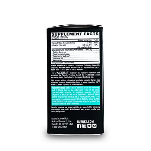 Nutrex Research Lipo-6 Black Hers Ultra Concentrate | Weight Loss Pills for Women | Fat Burner Nutrex Research Au supplements