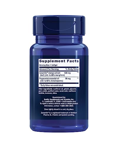 Life Extension Brain Fog Relief, Mango Leaf Extract, standardized Peppermint Oil, nootropic Brain Supplement for Clarity and Focus, Fast-Acting, Caffeine-Free, Gluten Free, Non-GMO, 30 softgels Life Extension Au supplements