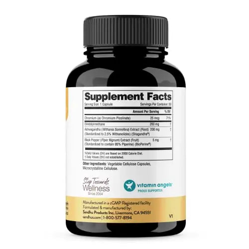 Sandhu's DIM Supplement 200 mg -60 Capsules - Diindolymethane with Ashwagandha Sandhu's Au supplements