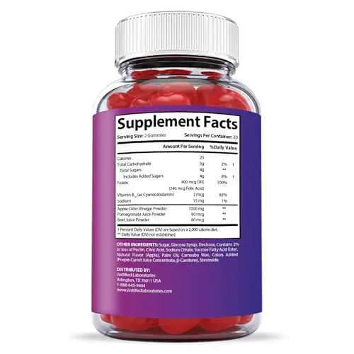 Justified Laboratories True Form Keto ACV Gummies 1000MG Vegan Non GMO Justified Laboratories Au supplements