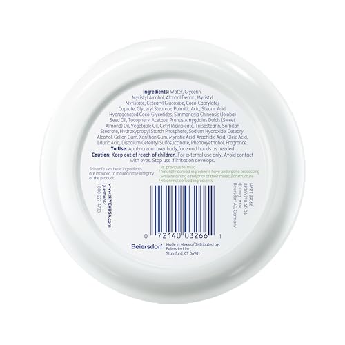 NIVEA Soft Refreshingly Soft Moisturizing Cream, Lightweight Body Moisturizer for Face, Body and Hands, Body Cream Enriched