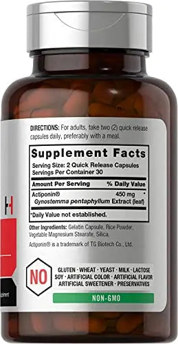 AMPK Metabolic Activator 450 mg | 60 Capsules | Non-GMO, Gluten Free | Jiaogulan Gynostemma Horbäach Au supplements