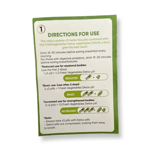 Slimming Care Newest Version X3 Type 1 Diet for Everyone (30pills/Box) + Free Vegetable Heath Secret Au supplements