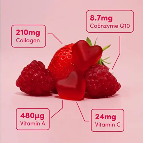 Collagen Peptides CoQ10 Vitamin Gummies. Vitamins A C Supplement, Biotin. Supports Collegen SOLV Au supplements