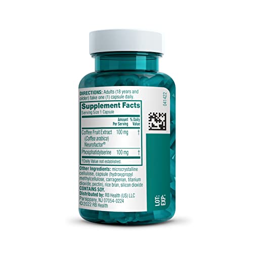 NEURIVA Original Decaffeinated Clinically Tested Nootropic Brain Supplement for Memory, Focus & Concentration, NeuroFactor & Phosphatidylserine, 28ct Capsules NEURIVA Au supplements