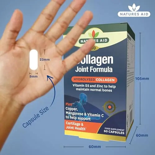 Natures Aid Collagen Joint Formula with Vitamin C, Copper and Manganese, Cartilage and Joint Health, 60 Capsules natures aid Au supplements