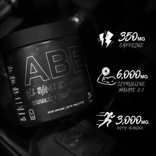 ABE Pre Workout Powder - All Black Everything Pre Workout Energy Drink with Citrulline ABE all black everything Au supplements