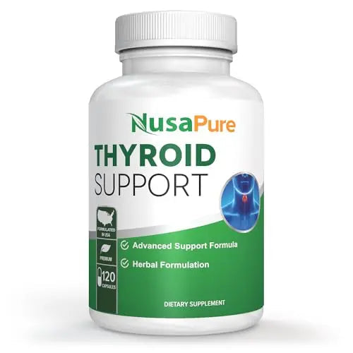 NusaPure Premium Thyroid Support Supplement (Non-GMO) 120 caps for with Ashwaganda NusaPure Au supplements