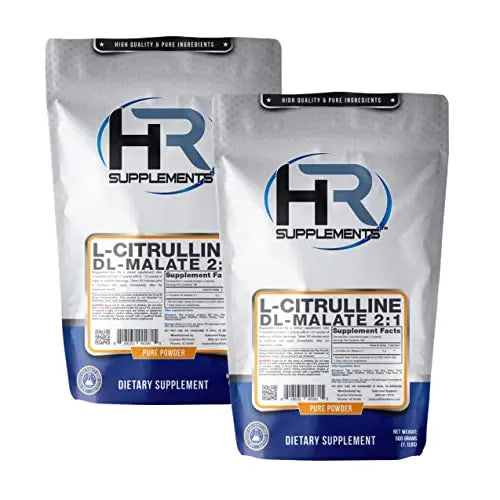HR Supplements L-Citrulline DL-Malate 2:1 Powder, 1 Kilogram (2.2 Lbs), Unflavored Hard Rhino Au supplements