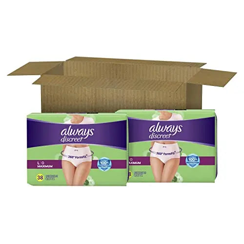 Always Discreet Adult Incontinence Underwear for Women and Postpartum Always Discreet Au supplements