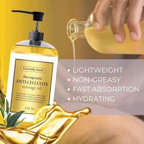 Essentially KateS Anti Cellulite Massage Oil 8 Fl Oz - Helps Break Down Fat Cells in Hip Essentially KateS Au supplements