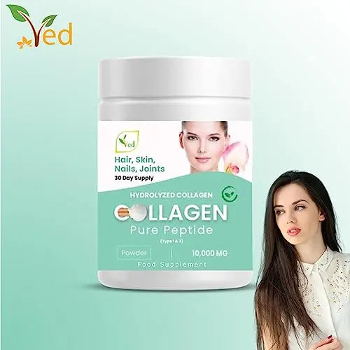 Collagen Peptides Powder Supplement, Support Joint, Bone, Skin, Muscles, Hair, Nail Growth Ved Au supplements