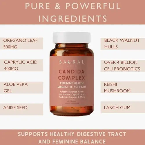SACRALMOON Candida Cleanse - 8 Cleansing Ingredients for Digestive Support and Feminine Care SACRALMOON Au supplements