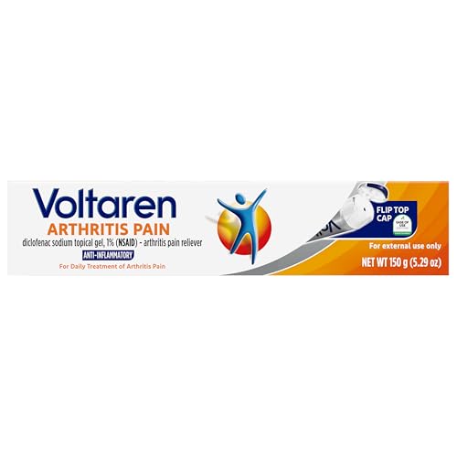 Voltaren Arthritis Pain Relief Gel, Diclofenac Sodium, 1% (NSAID), Clinically Proven Powerful Pain Reliever with Easy Open Flip Top Cap, No Prescription Needed, 5.3oz Voltaren Au supplements