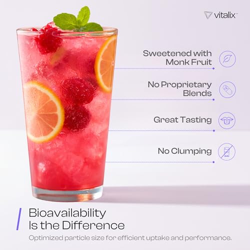 NutraVōs Vitalix – Cortisol Reducer & Adaptogen Drink Mix with Ashwagandha KSM 66, Magnesium Glycinate 200mg, L-Theanine 200mg, Vitamin C 500mg & Electrolytes – Raspberry Lemonade – 30 Servings NutraVōs Au supplements