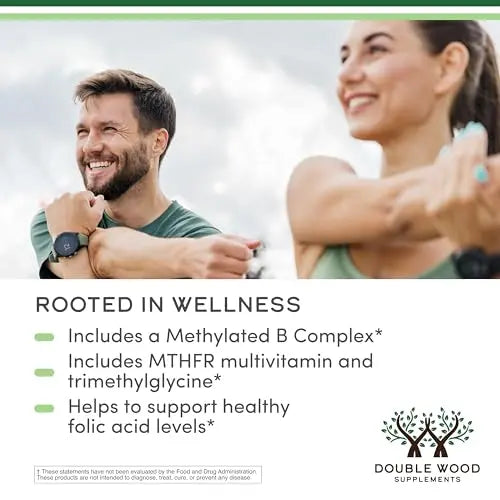 Methylated Multivitamin (Methylated and Activated Vitamins Only - Methylated B Complex with Trimethylglycine Double Wood Supplements Au supplements