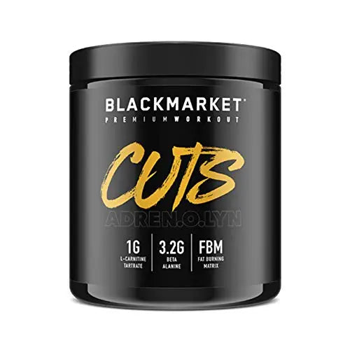 BLACKMARKET CUTS Pre Workout - Flavored Energy Powdered Drink Mix for Men BLACKMARKET Au supplements