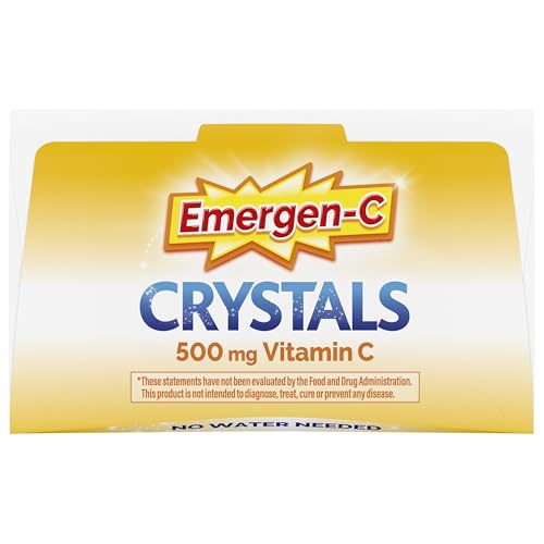 Emergen-C Crystals, On-the-Go Emergen-C Immune Support Supplement with Vitamin C, B Vitamins, Zinc and Manganese