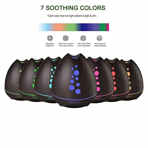TGE Unique 400ML Essential Oil Diffuser for Essential Oils Bluetooth Music Speaker with Remote 7 Color LED Generic Au supplements