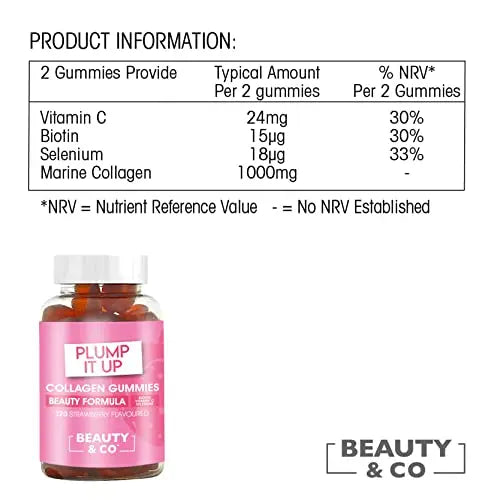 Beauty & Co Collagen Gummies by - 120 Marine Collagen Gummies with Biotin, Vitamin C & Selenium (120) Beauty & Co Au supplements