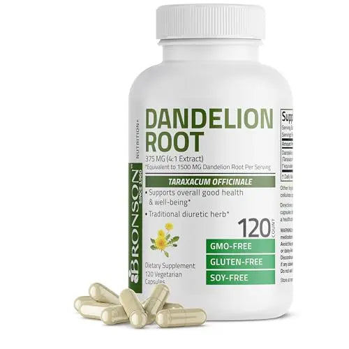Bronson Dandelion Root High Potency Supplement, Supports Overall Good Health & Well Bronson Au supplements