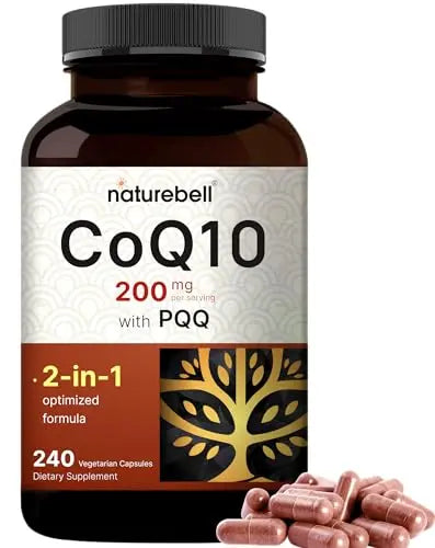 NatureBell CoQ10 (Ubiquinone) 200mg with PQQ, 240 Veggie Capsules | Stable High NatureBell Au supplements
