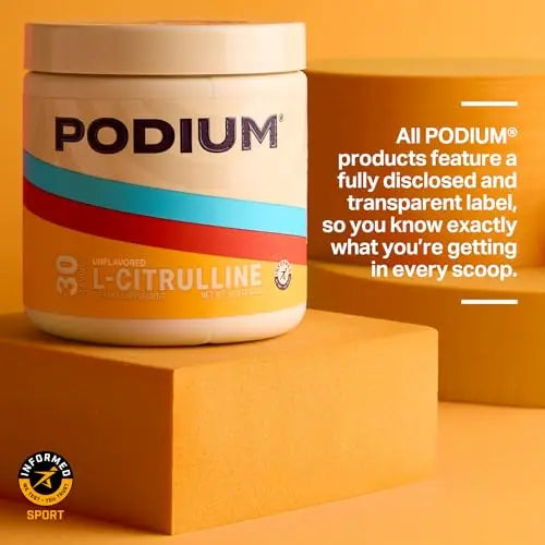 Podium Nutrition, Solos | L-Citrulline, 30 Servings, Unflavored, Boost Athletic Performance Podium Nutrition Au supplements