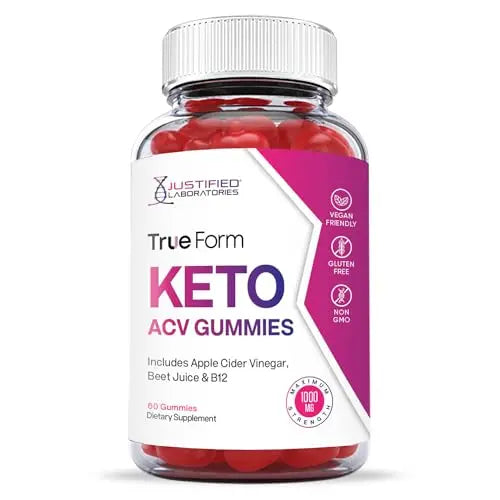 Justified Laboratories True Form Keto ACV Gummies 1000MG Vegan Non GMO Justified Laboratories Au supplements