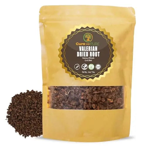 Cure wid Pure Organic Valerian Root Tea - Cut,Sifted & Non-Irradiated Valerian Tea Promotes Cure wid Pure Au supplements