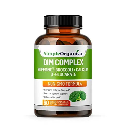 Simple Organica DIM Supplement for Women and Men 300mg with BioPerine, Broccoli Simple Organica Au supplements