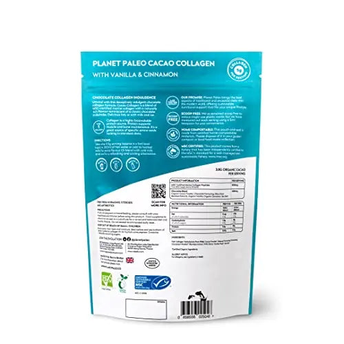 Planet PaleoCacao Collagen Powder (285g, 30 Servings) - MSC Certified, Wild Caught Marine Collagen Planet Paleo Au supplements