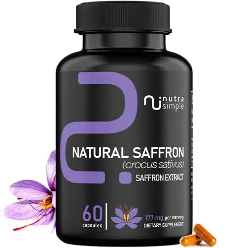 Nutra Simple Saffron Supplements 177mg, Pure Saffron Extract, Made in USA, Natural Nutra Simple Au supplements