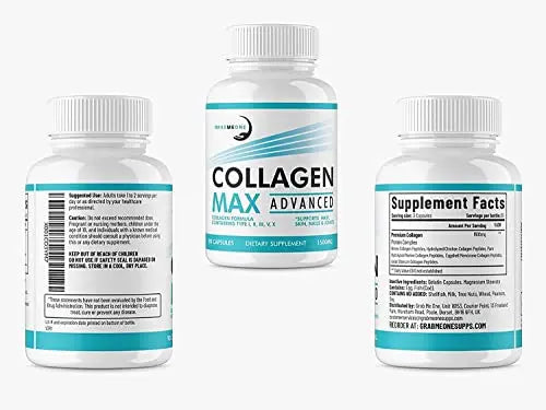 Premium Marine Collagen Supplements for Women, Ultra Potent Marine Collagen Capsules Collagen Max Au supplements