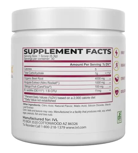IVL - CircuMax Gold - Nitric Oxide Supplement Powder Boost - Organic Beets - Beetroot IVL Au supplements