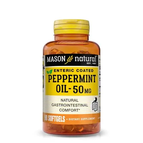 MASON NATURAL Peppermint Oil 50 mg Enteric Coated - Natural Gastrointestinal Comfort MASON NATURAL Au supplements