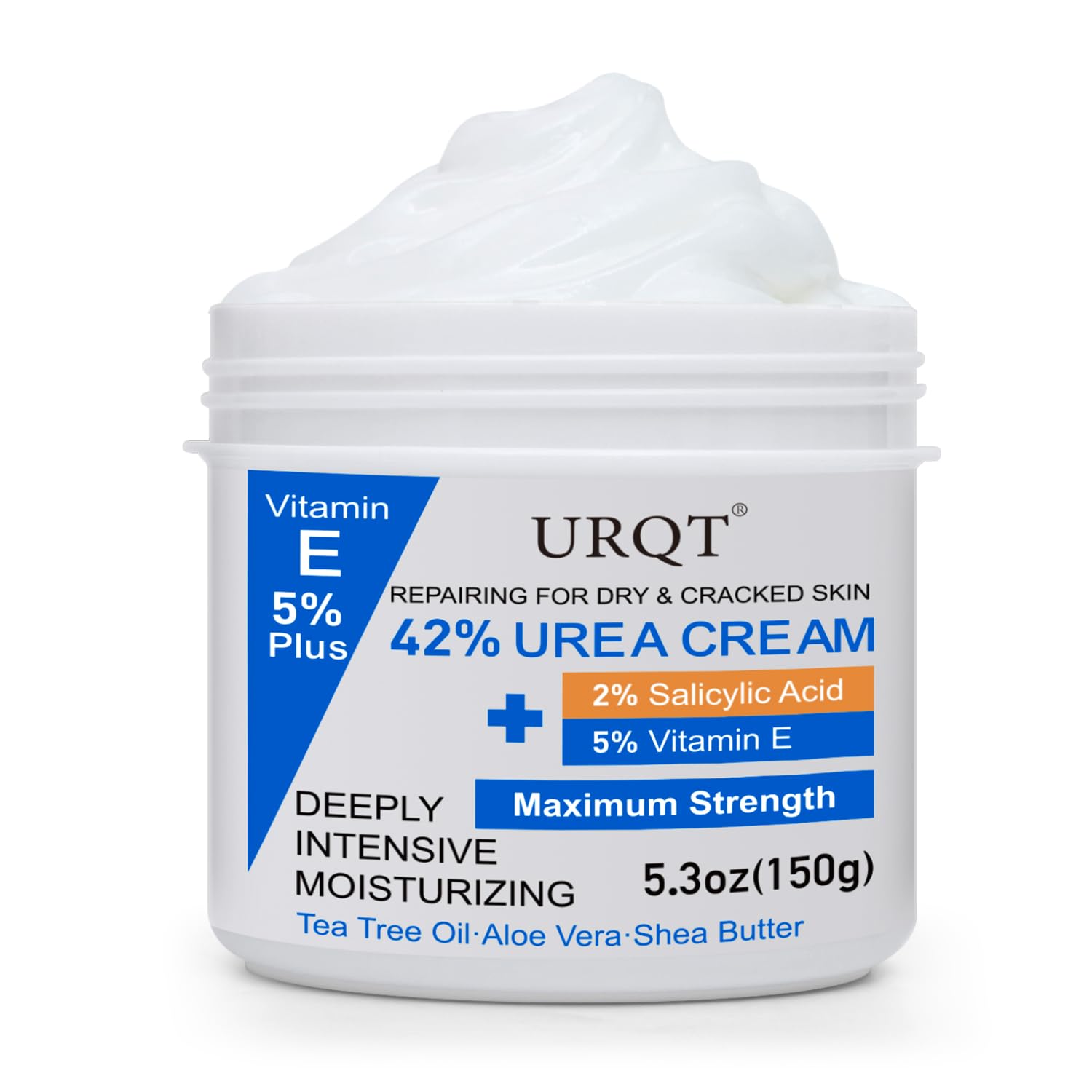 42% Urea Cream for Dry & Cracked Skin - Foot & Hand Cream with 2% Salicylic Acid, 5% Vitamin E, Tea Tree Oil, Aloe Vera, Shea Butter - Moisturizer & Skin Repair Cream for Feet Maximum Strength - Maple Wellness Supplements